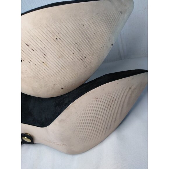 Calvin Klein Bethany Ankle Boots Women's 9.5 Convertible Black Suede High Heel - Picture 8 of 10